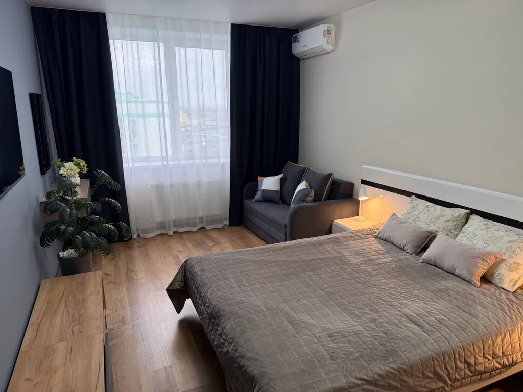 Уютная однокомнатная квартира на 4 гостей