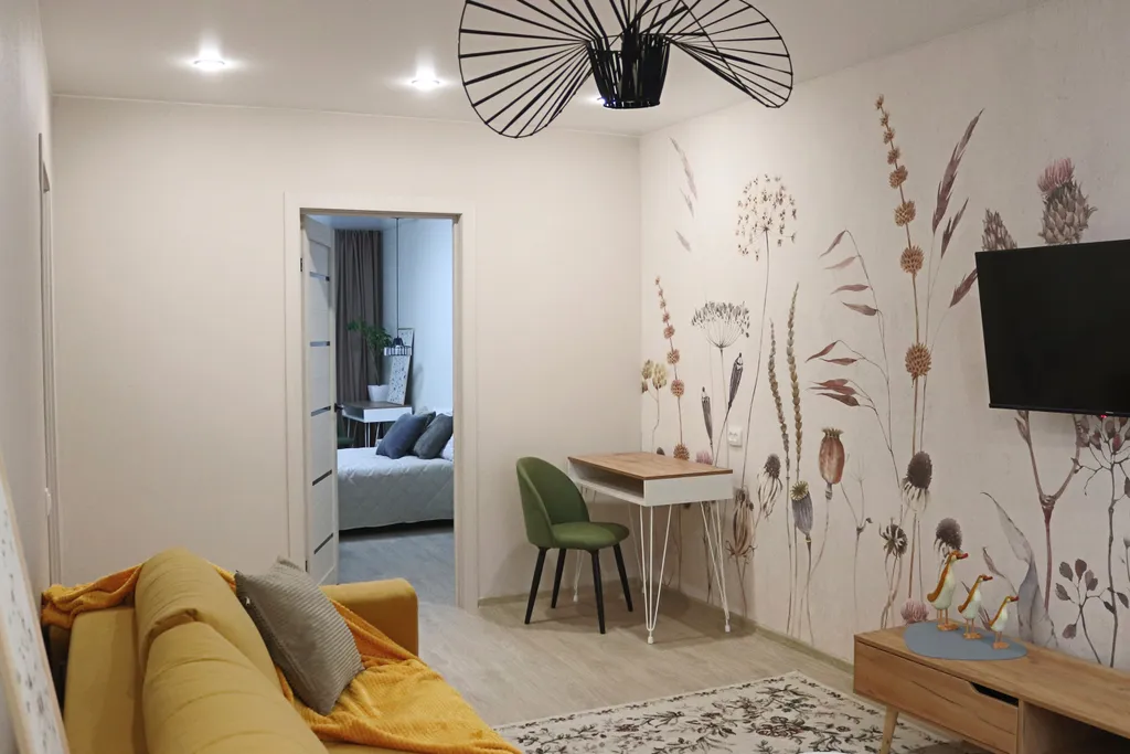 Уютная трехкомнатная квартира с дизайнерским ремонтом