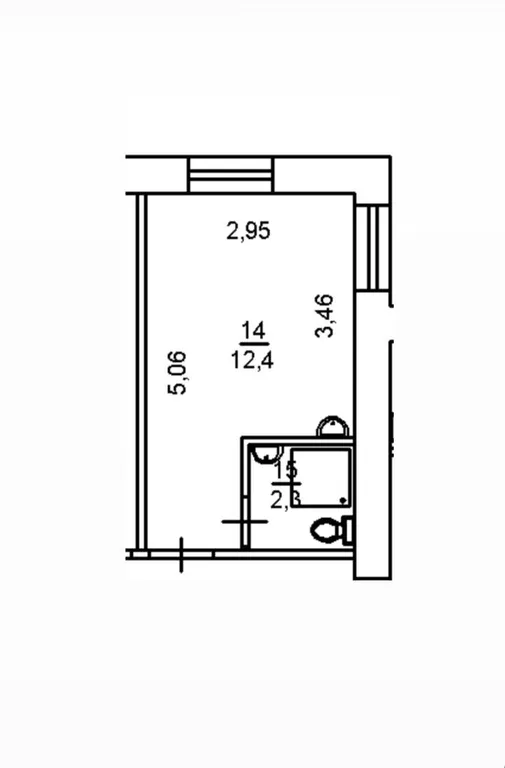 Апартамент с двумя окнами в топовой локации рядом с морем