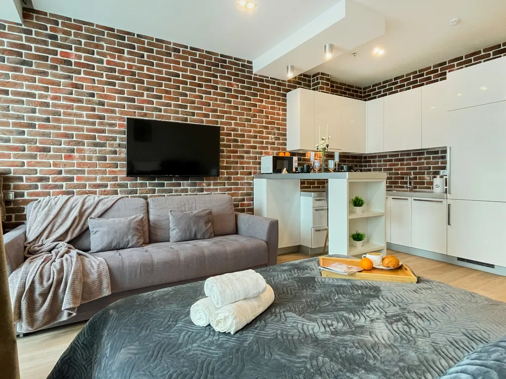 Квартира Улучшенные Loft видовые апартаменты метро ЦСКА 3 мин — Москва