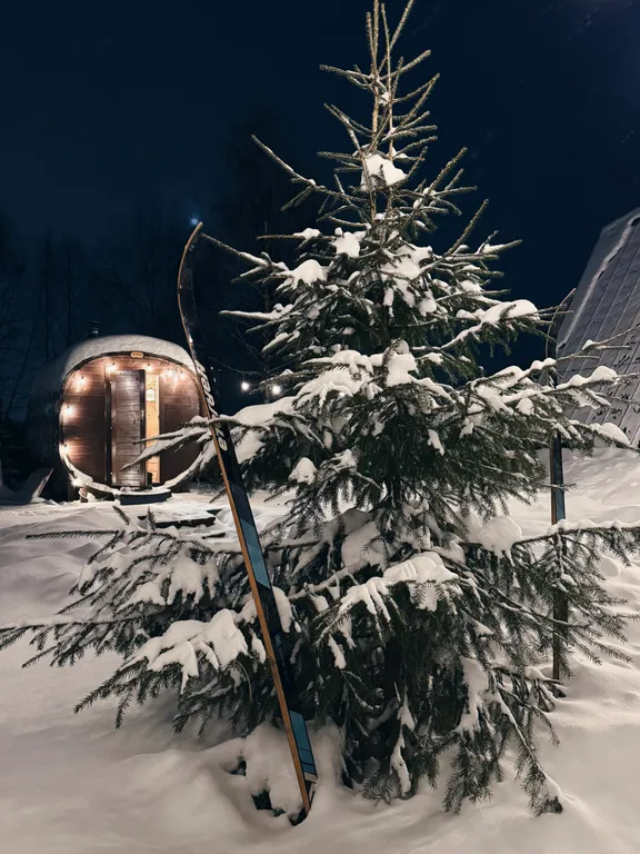 Домик в шалаше в деревне