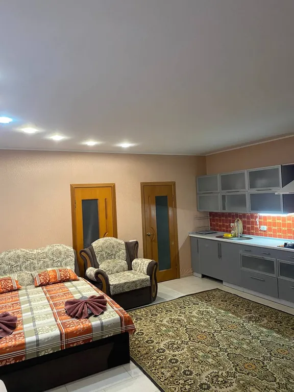 Комната-студия с кухней в частном доме