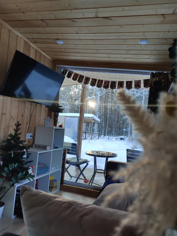 Домик с баней в лесу