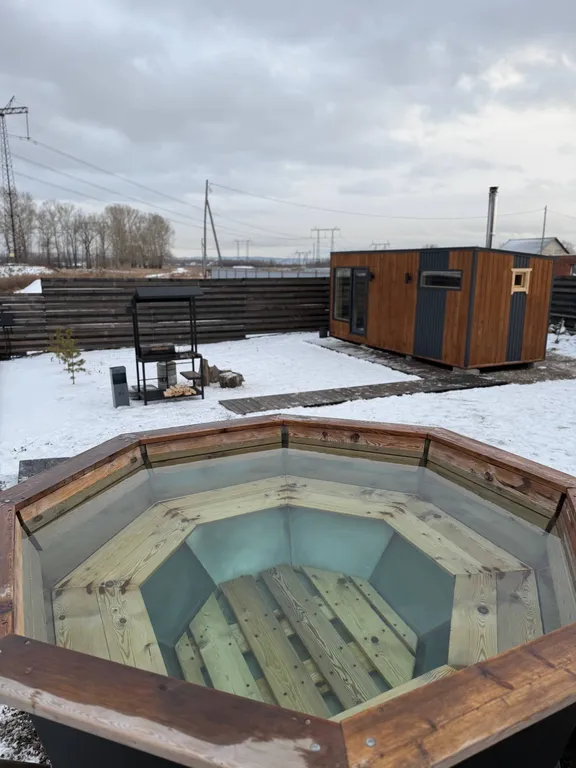 Уютный домик за городом с баней и горячим чаном