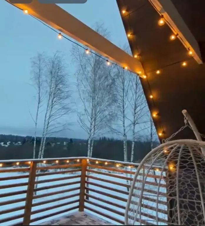 Дом A-frame с баней и чаном