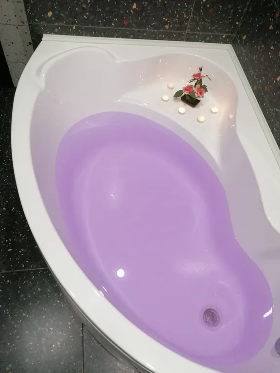 Современная студия с огромной ванной