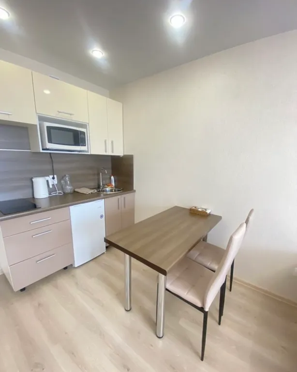 Уютная студия с красивым видом из окна