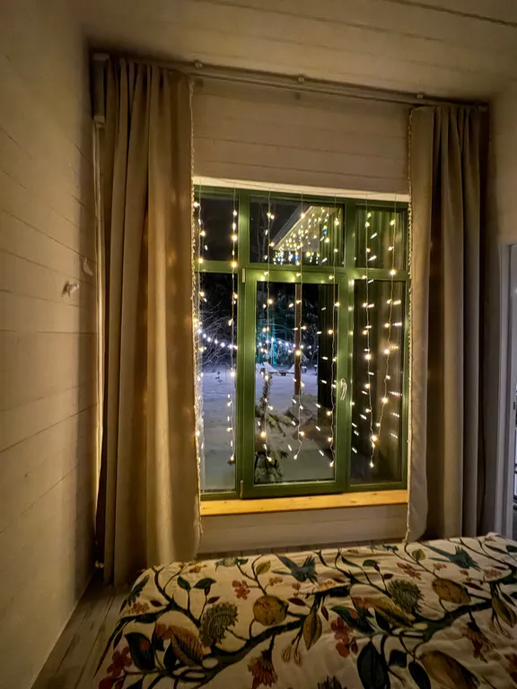 Дом баня с купелью у леса