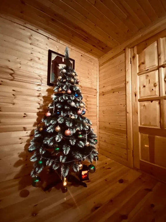 Берлога люкс, коттедж с банным чаном для отдыха с видом на лес и скалы