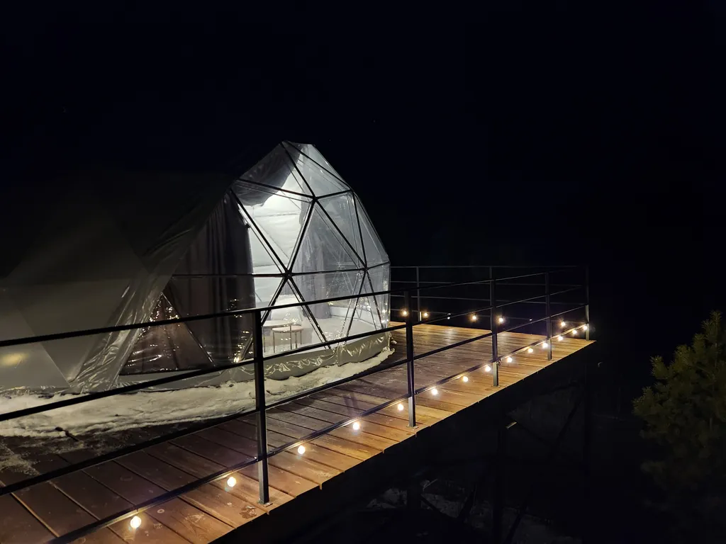 Теплая сфера геокупол на горе - глэмпинг 11 Гор Алтая (Белокуриха)