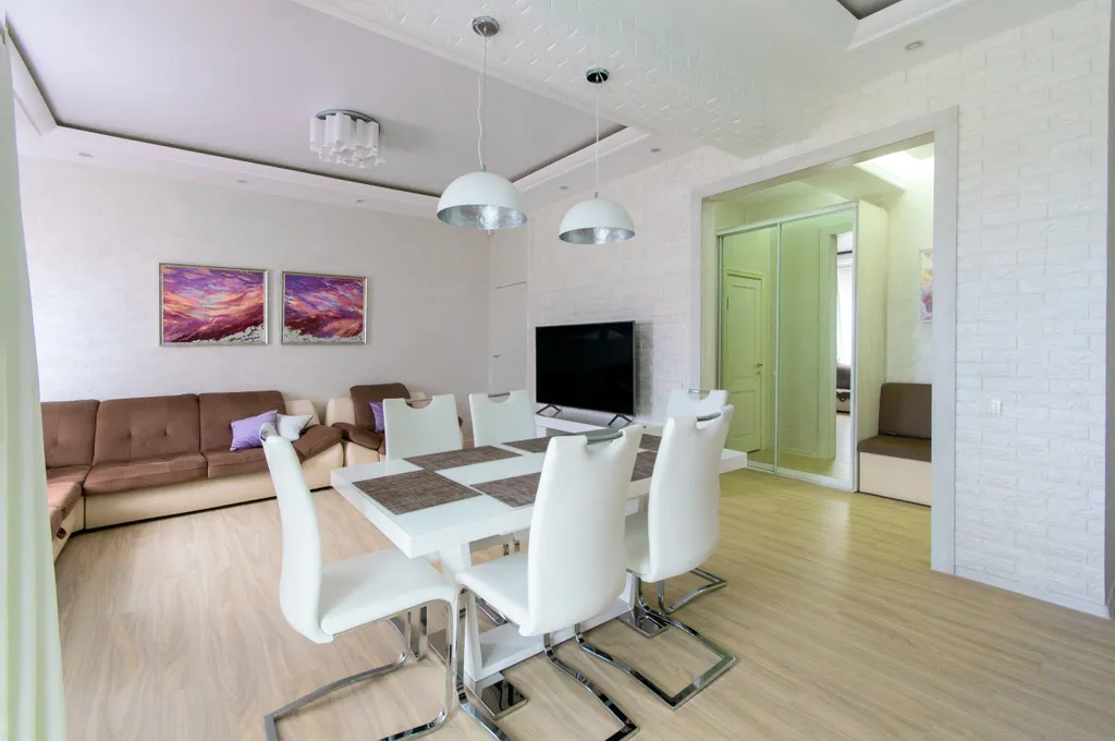 Большая квартира с видом на море и закаты с дизайнерским ремонтом