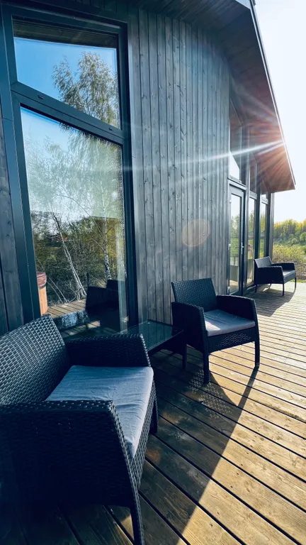 БарнХаус с купелью у озера