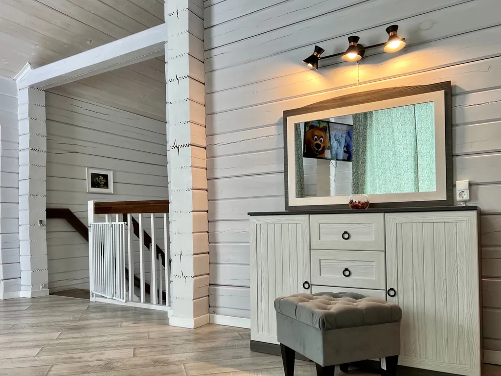 Дом N3 с сауной и камином  на берегу озера Лунное