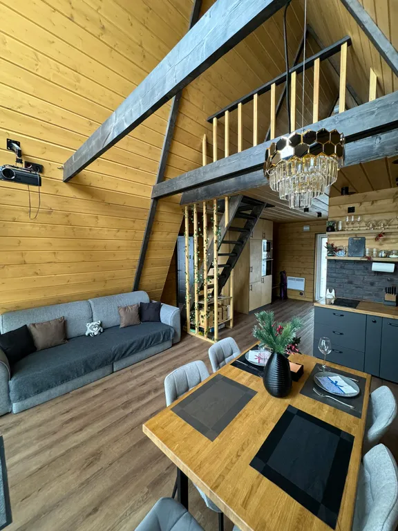 Современный дом у озера с купелью и своим катком. В феврале скидки