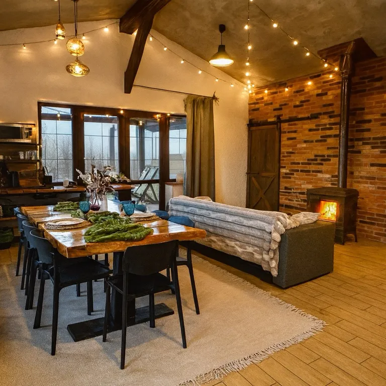 Атмосферный дом Эколофт с камином и баней в 23 километрах от Минска