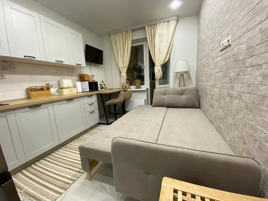 Апартамент Сканди с балконом и отдельной спальней