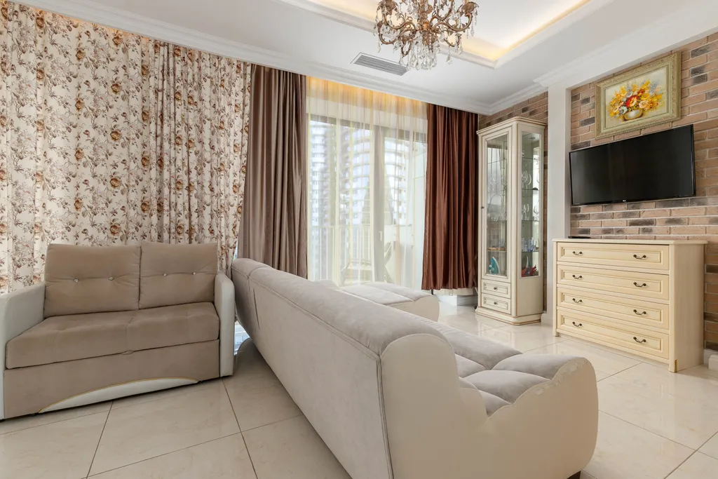 Апартаменты в Актёр Галакси с террасой, 2 спальнями, боковым видом на море