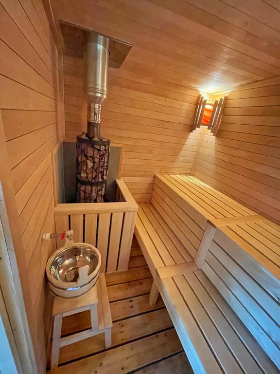 Дом-баня ольха с видом на горы