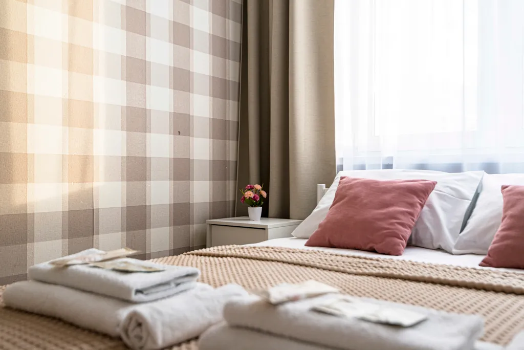 Радужная квартира недалеко от залива, гостиничный сервис, кондиционер