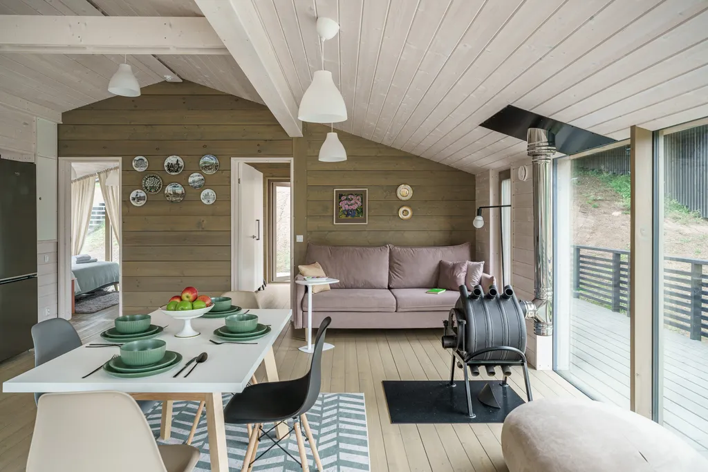 Дом для отдыха семьи у залива