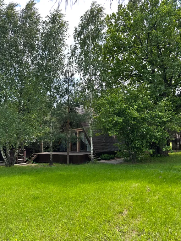 Треугольный домик под Минском с сауной и горячей купелью