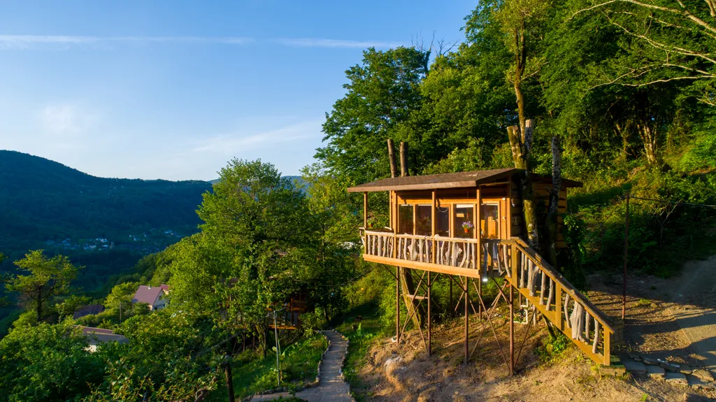 Коттедж Глемпинг с видом на горы — Пластунка