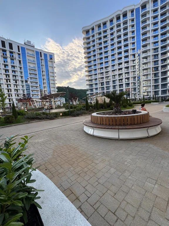 Большая студия с балконом и видом на горы