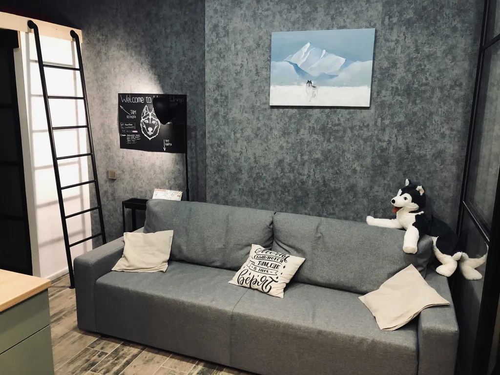 Хаски Дом со 2м уровнем видом на горы и балконом