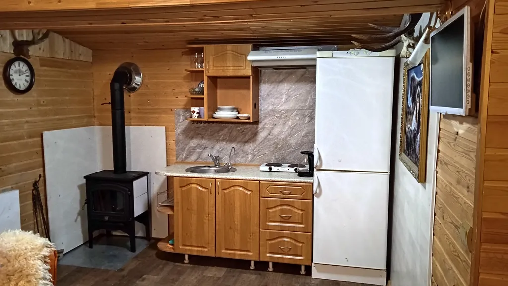 Охотничий дом с медведем на Ладоге