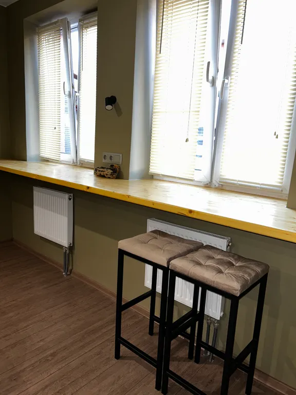 Студия с дизайнерским ремонтом