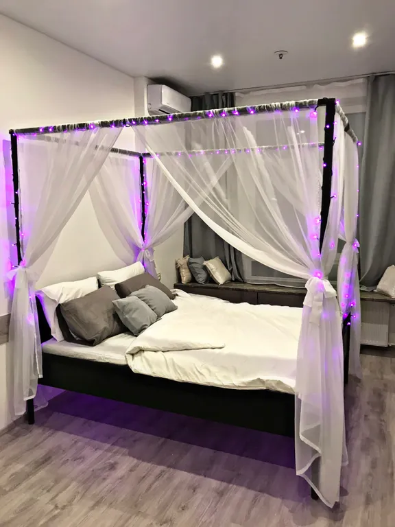 Квартира Квартира Романтичная студия с джакузи и подсветкой в самом центре — Нижний Новгород