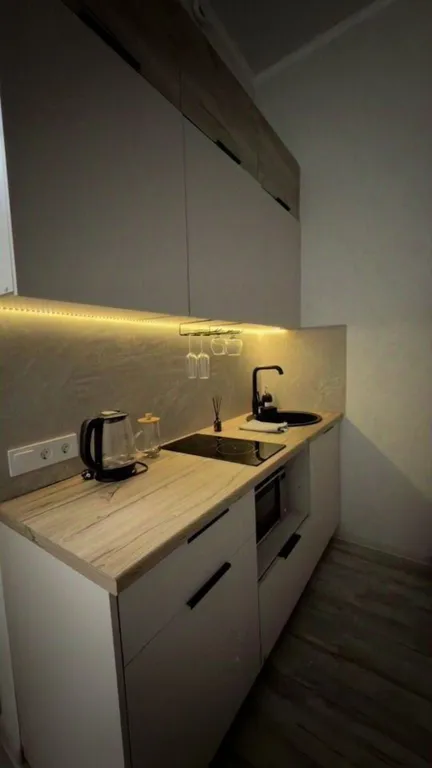 Студия с шикарным высоким потолком