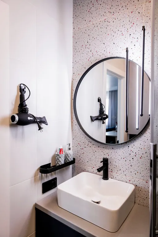 Квартира студия с видом на город.