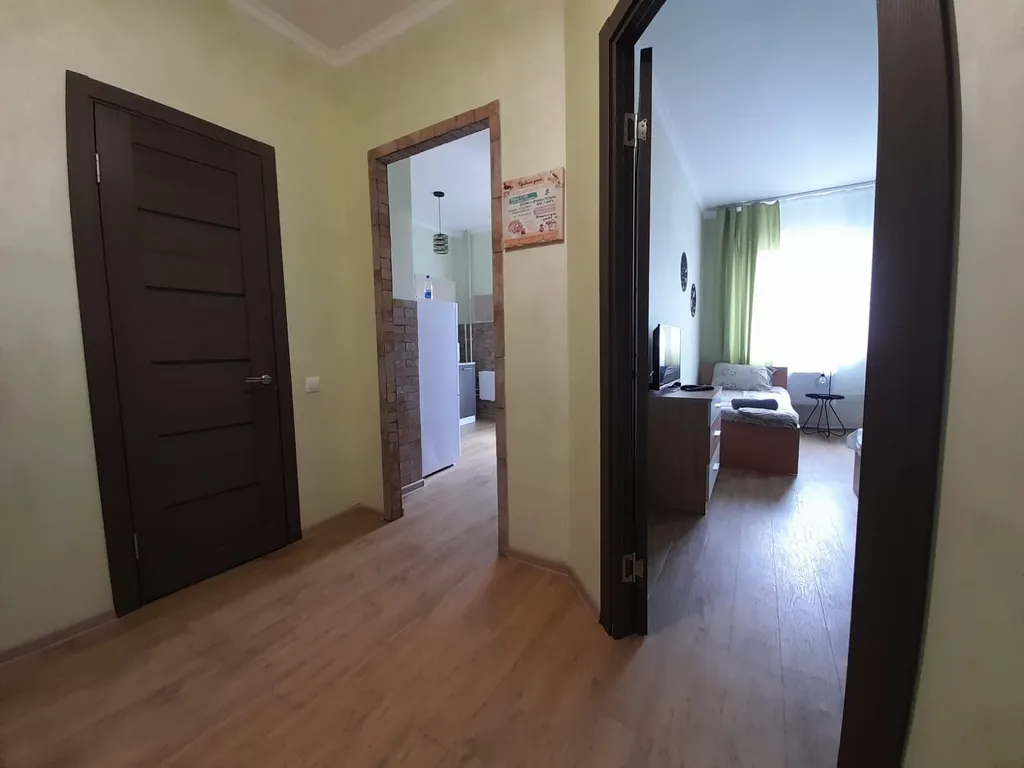 Большая однокомнатная квартира с балконом на высоком этаже