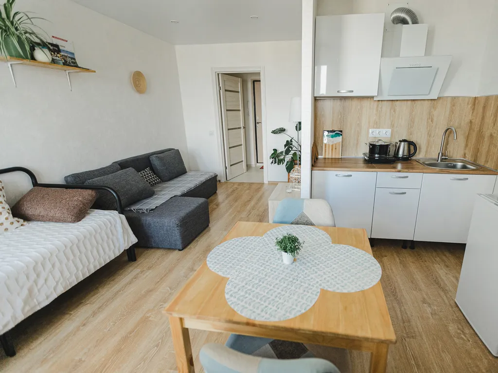 Sky studio с панорамным видом на город