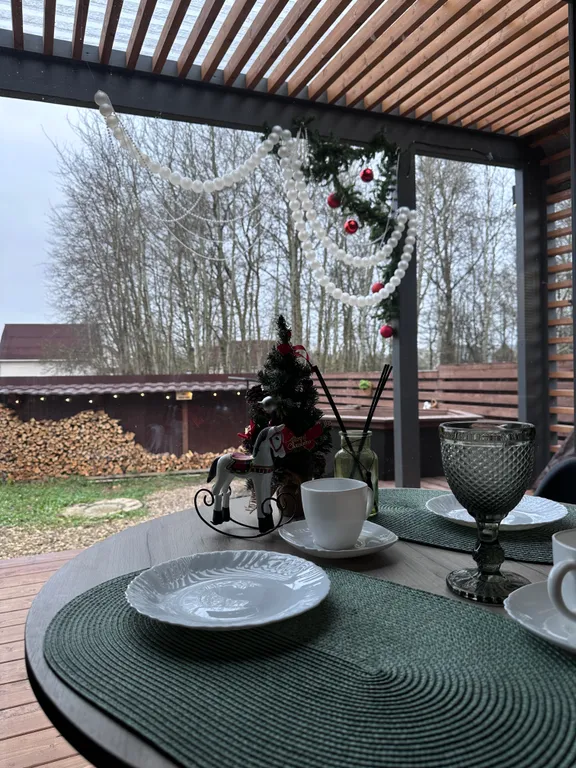 Мини-дом с баней и чаном