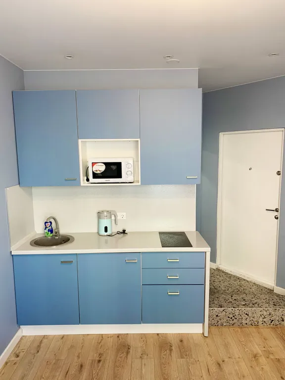 Студия в голубых тонах