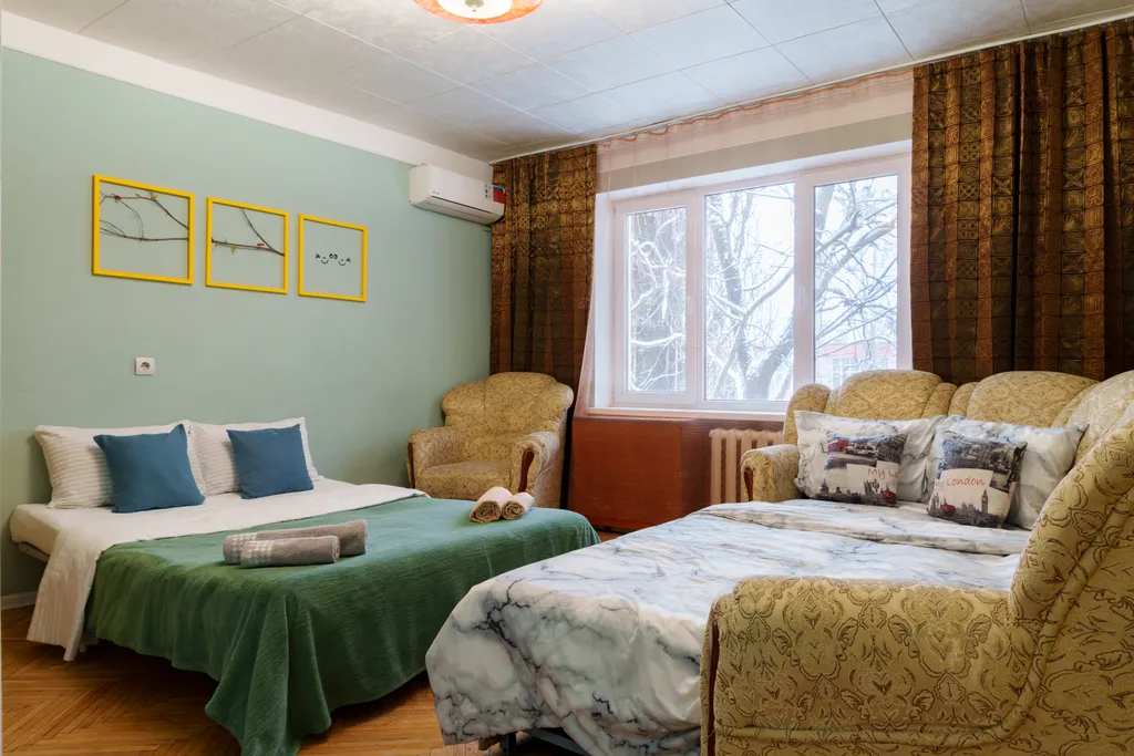 Уютная 1-комнатная квартира для 4 гостей