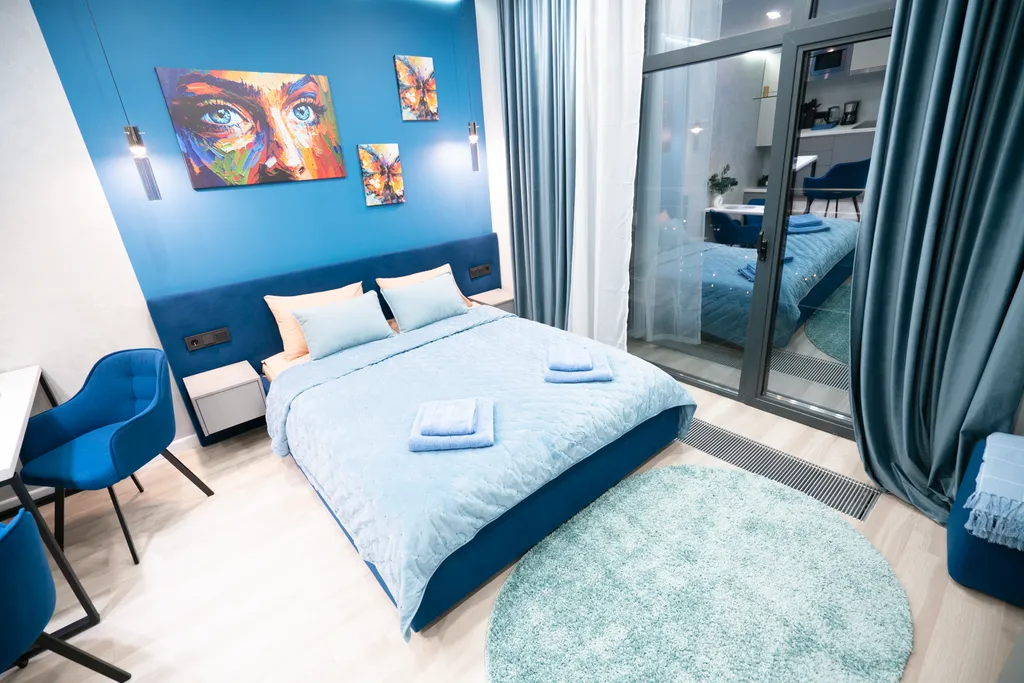 Дизайнерская студия Ls-art-crystal blue с видом на море с 13 этажа