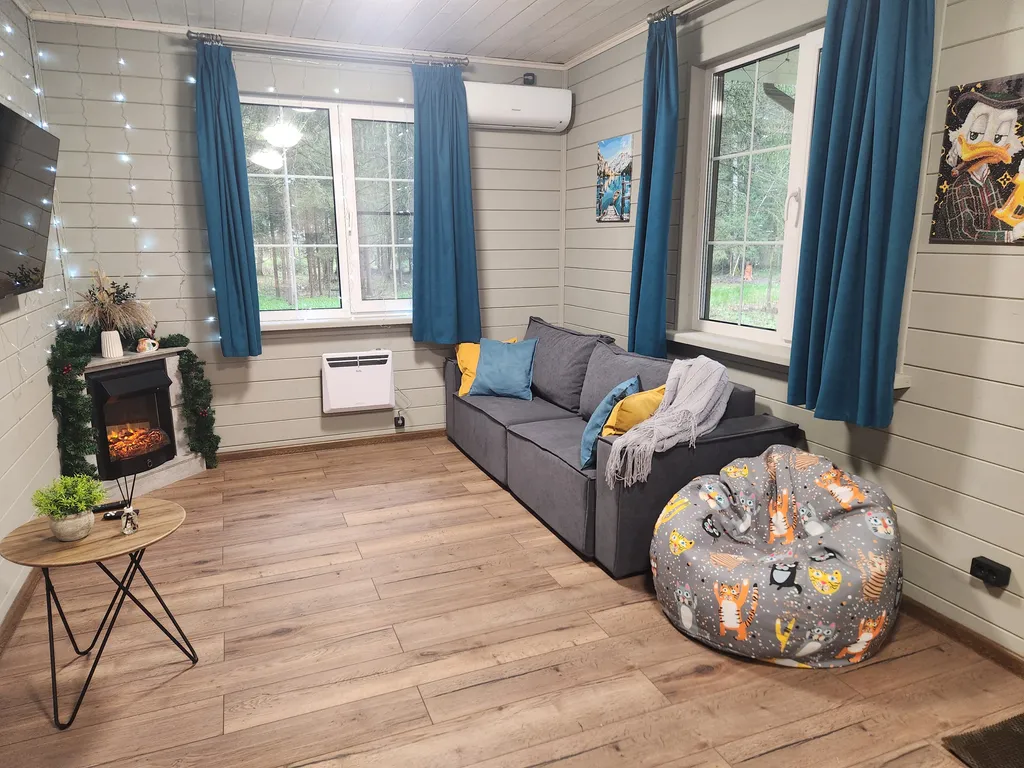 Коттедж в Forest house с сауной в лесу