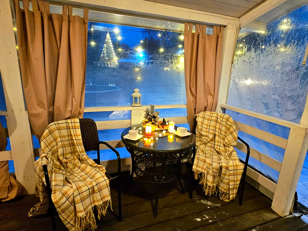 Коттедж Коттедж с баней на дровах и горячем уличным чаном — Снегиревка