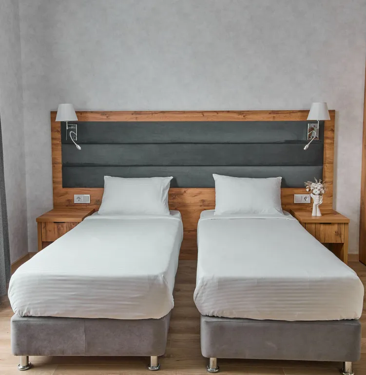 Панорамный двухместный апартамент комфорт с кухней и балконом