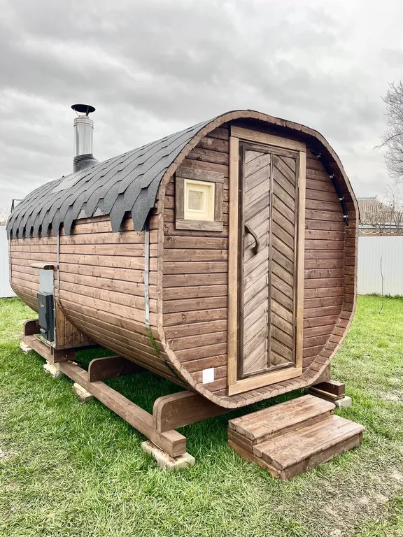 А-фрейм с баней и чаном