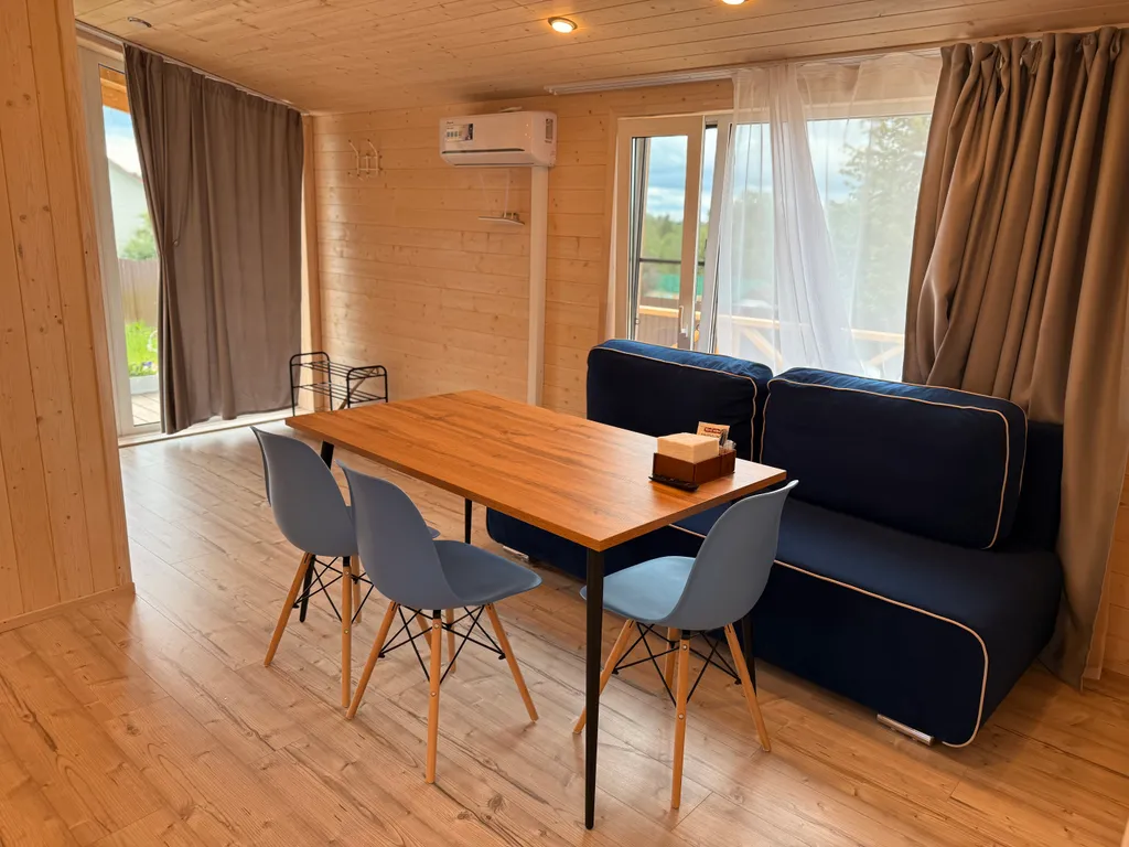 Дом 45m2 — чан на улице, кухня, Wi-Fi