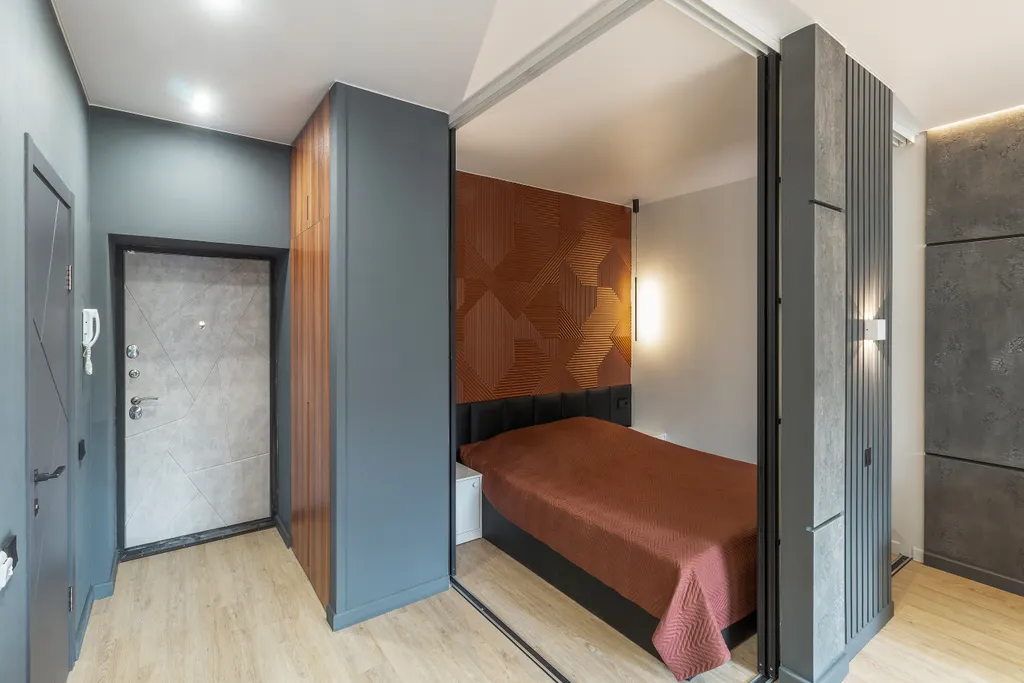 Дизайнерская студия с джакузи и камином