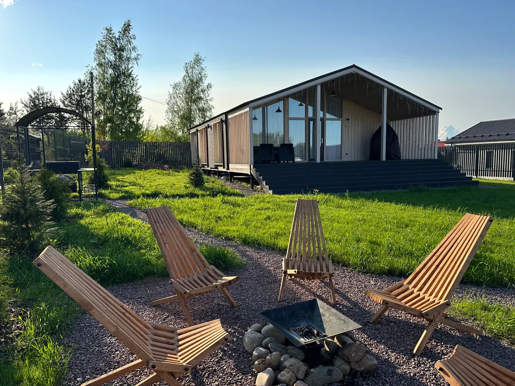 Уютный дом для отдыха на природе с просторной сауной