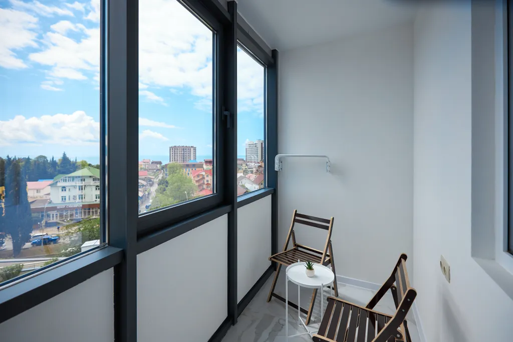 Уютная квартира, балконом, вид на  море