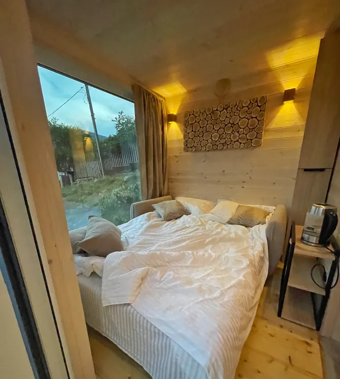 Дом-баня ольха с видом на горы