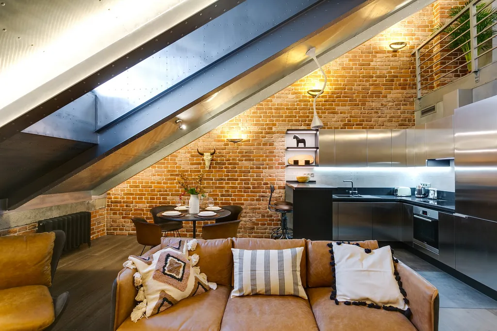 Квартира Квартира Уютный двухуровневый лофт Smart Host на острове Балчуг — Москва