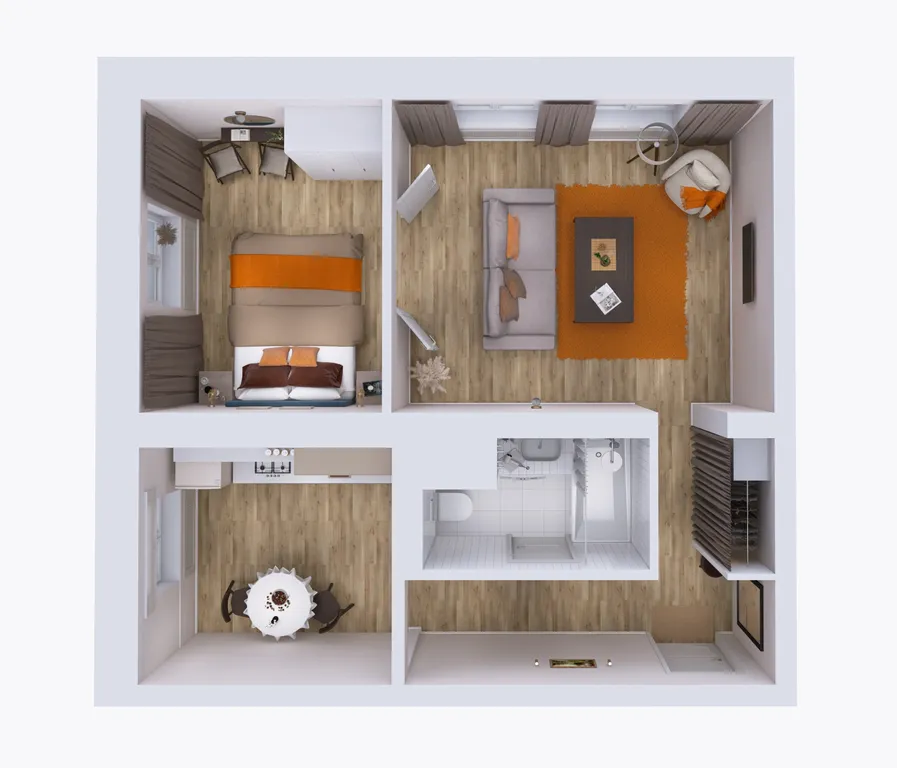 Двухкомнатная квартира в историческом центре